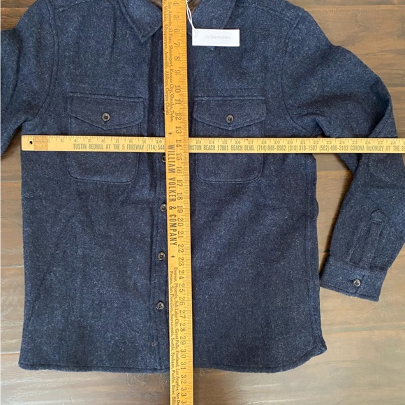 New Outerknown 100% Wool Shirt Jacket Navy Heather Men’s size variation $268 - Picture 5 of 15